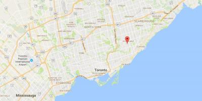 Harta Clairlea district Toronto