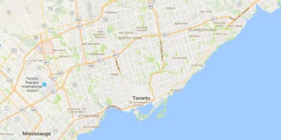 Harta Clareville district Toronto