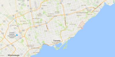 Harta Cliffcrest district Toronto