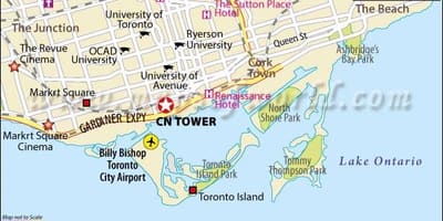 Harta de CN tower din Toronto