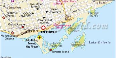 Harta de CN tower din Toronto