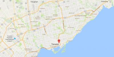 Harta Corktown district Toronto