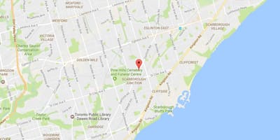 Harta Danforth road Toronto