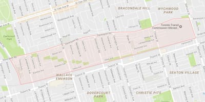 Harta Davenport vecinătate Toronto