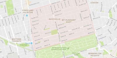 Harta Davisville Sat de vecinătate Toronto