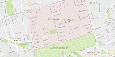 Harta Davisville Sat de vecinătate Toronto