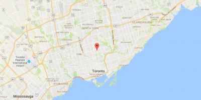 Harta Davisville Satul districtul Toronto