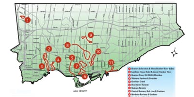 Harta de descoperire de mers pe jos de Toronto