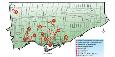 Harta de descoperire de mers pe jos de Toronto