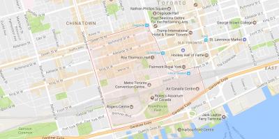 Harta cartierului de Divertisment de vecinătate Toronto