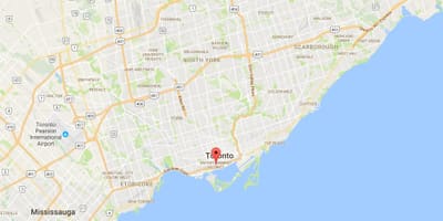 Harta cartierului de Divertisment district Toronto