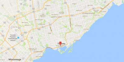 Harta cartierului de Divertisment district Toronto