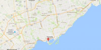 Harta de district Insulele Toronto Toronto district