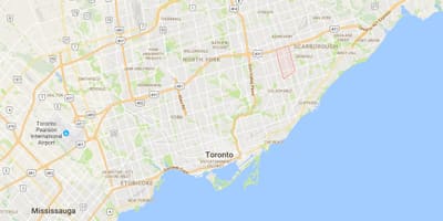 Harta Dorset Park district Toronto