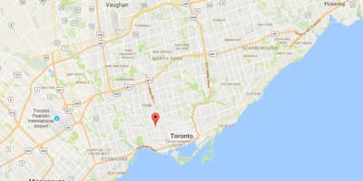 Harta Dovercourt Park district Toronto