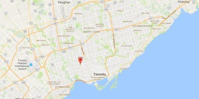 Harta Earlscourt district Toronto