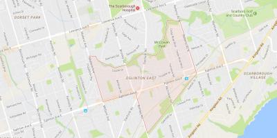 Harta Eglinton Est de vecinătate Toronto