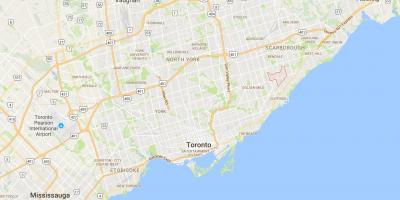 Harta Eglinton Est district Toronto