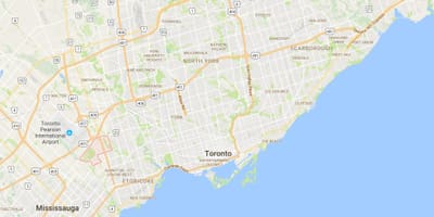 Harta Eringate district Toronto