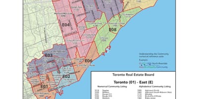 Harta east Toronto