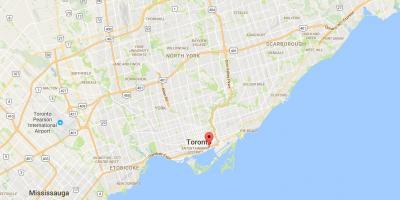 Harta de Est Bayfront district Toronto