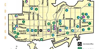 Harta facilitățile de recreere Toronto