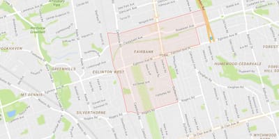 Harta Fairbank vecinătate Toronto
