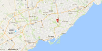 Harta Flemingdon Park district Toronto