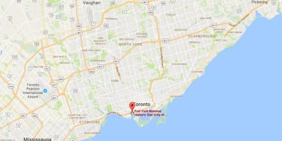 Harta Fort York Toronto district