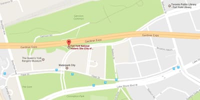Harta Fort York vecinătate Toronto