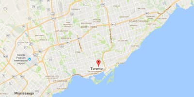 Harta Garden District Toronto