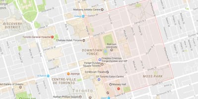 Harta Garden District Toronto City