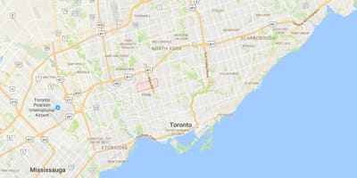 Harta Glen Park district Toronto