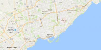 Harta Golden Mile district Toronto