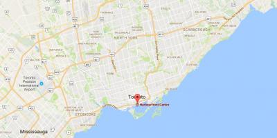 Harta Harbourfront district Toronto