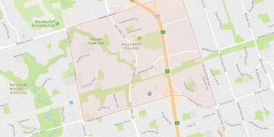 Harta Hillcrest Sat de vecinătate Toronto