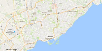 Harta Hillcrest Satul districtul Toronto