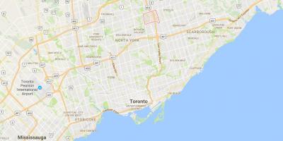 Harta Hillcrest Satul districtul Toronto