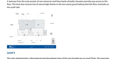 Harta Humber River Spital de nivel 2