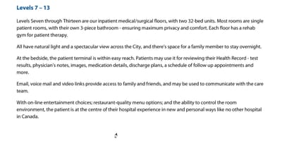 Harta Humber River Spital nivelul 6