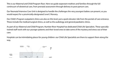 Harta Humber River Spital de nivel 3