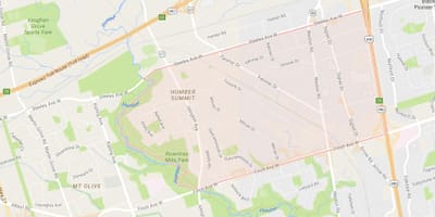 Harta Humber Summit-ul de vecinătate Toronto