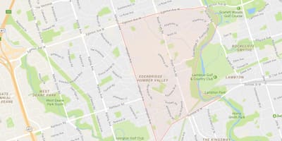 Harta Humber Valea Satului cartier Toronto
