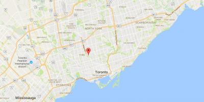 Harta Humewood–Cedarvale district Toronto