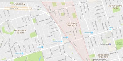 Harta de Joncțiune Triunghi de vecinătate Toronto