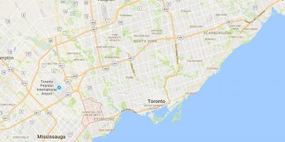 Harta Islington-City Centre West district Toronto