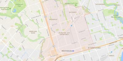 Harta Islington-City Centre West vecinătate Toronto