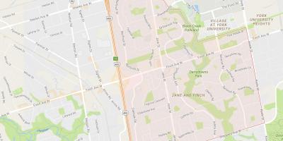 Harta Jane și Finch vecinătate Toronto
