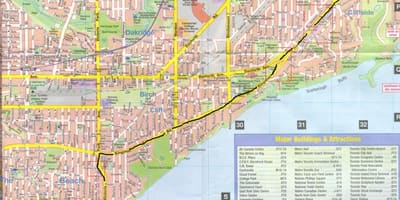 Harta Kingston road Ontarion