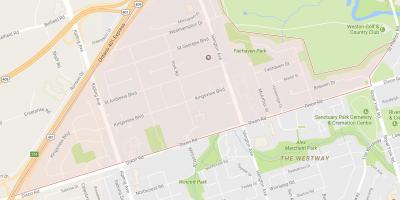 Harta Kingsview Sat de vecinătate Toronto